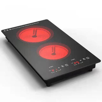 220\110V Embedded Double-Head Electric Ceramic Stove Induction Cooker Vertical Full-Plate Double-Head Light Wave Stove