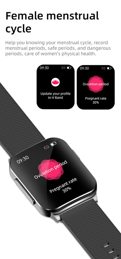 Smartwatch Inteligente 2025 NFC ECG Bomba de Ar Pressão Arterial Oxigênio no Sangue ECG+PPG Chamada Bluetooth NFC Para Homens e Mulheres Airbag