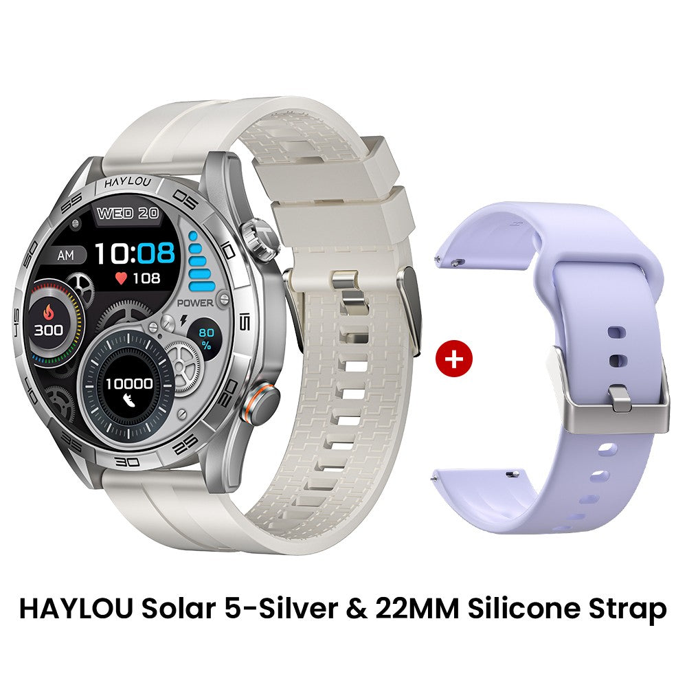 Smartwatch HAYLOU Solar 5 com Chamada de Voz, Tela AMOLED de 1,58'', 60Hz, Monitoramento de Saúde 24 Horas, Smartwatch Esportivo para Homens