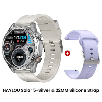 Smartwatch HAYLOU Solar 5 com Chamada de Voz, Tela AMOLED de 1,58'', 60Hz, Monitoramento de Saúde 24 Horas, Smartwatch Esportivo para Homens