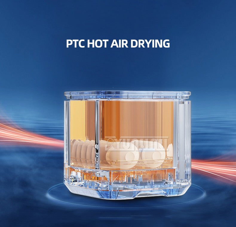 Intelligent Kitchen Dishwasher, Mini Fully Automatic Disinfection Cabinet Bowl Dishes Dishes Intelligent