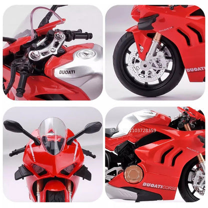 1:12 Scale Sportster S Modelos de Brinquedo de Moto Metal Fundido V4S Motocicletas em Miniatura com Absorção de Choque Pneus de Borracha para Presentes de Meninos