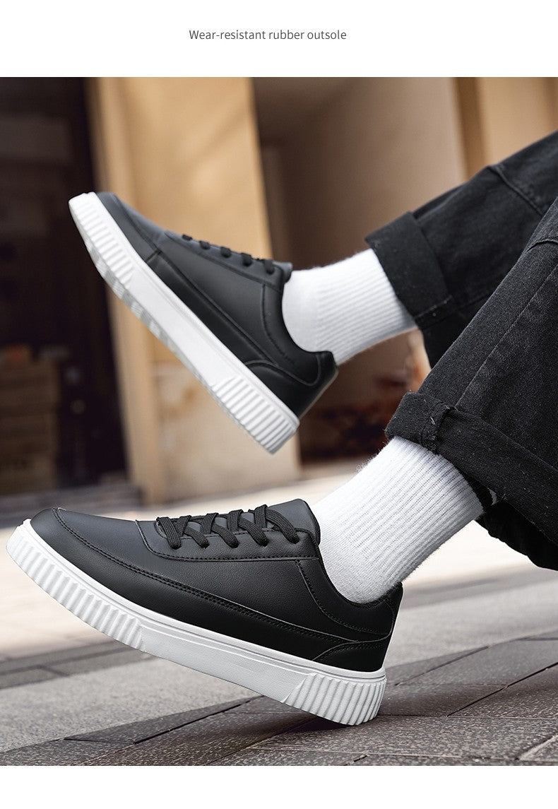 Tênis Masculino Impermeável de Prancha Leve Outono Inverno Tênis Masculino Casual com Cadarço Macio para Esportes e Caminhada