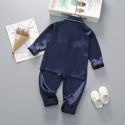 Conjunto de Roupas de Bebê Primavera Outono Meninos Pijama Infantil Camisa Manga Longa Calça 2 Peças/Conjuntos Roupa de Dormir para Crianças Fantasia Infantil