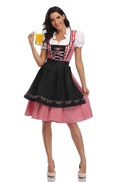 Women Adult Bavaria Oktoberfest Dress Waitress Maid Dress Man Dirndl Lederhosen Beer Carnival Party Outfit Fancy Dress