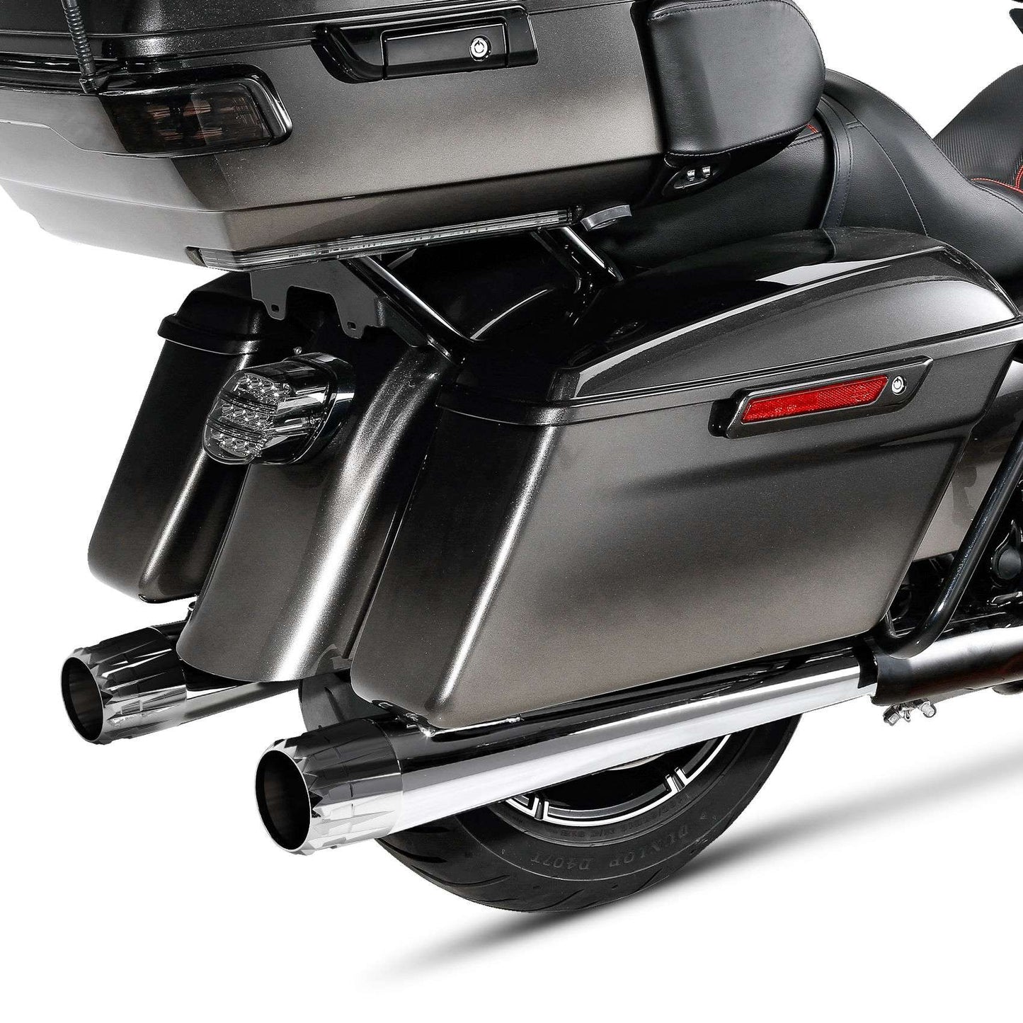 Motorcycle 4" Slip-on Mufflers Exhaust Pipes For Harley Touring Electra Street Glide 1995-2016