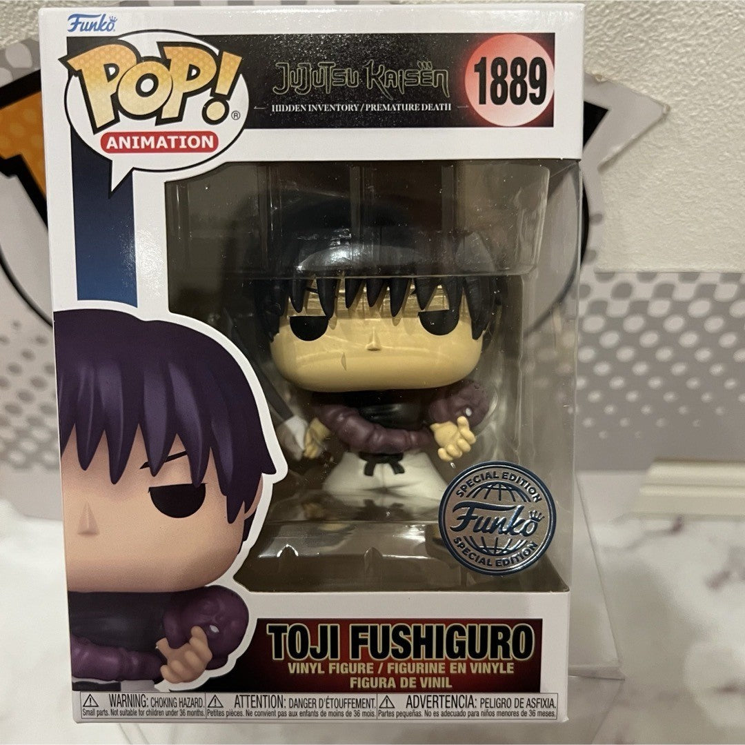 Funko Jujutsu Kaisen Anime Figure Pop Fushiguro Toji #1889 (Chase) Boneco de Vinil Colecionável Edição Limitada Modelo de Brinquedo de Presente