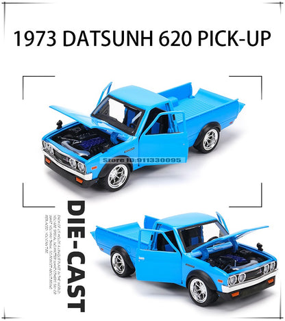 Maisto 1:24 Tokyo MOD Nissan 1973 Datsun 620 Pick-up carro de liga leve modelo artesanato decoração coleção brinquedo ferramenta presente fundição sob pressão