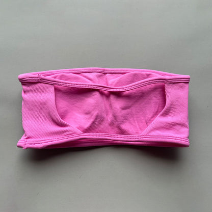 NO LOGO Backless Bandeau Sports Bra Gym Women Top Crop Tube Yoga Tops Halter Sports Seamless Bras Scrunch Workout Yoga Tank