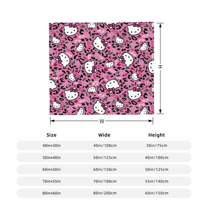 Hello Kitty Passeia de Bicicleta Pelúcia Cobertores Ótimas Mantas para Sofá Cama Sala de Estar 150*125cm Colcha