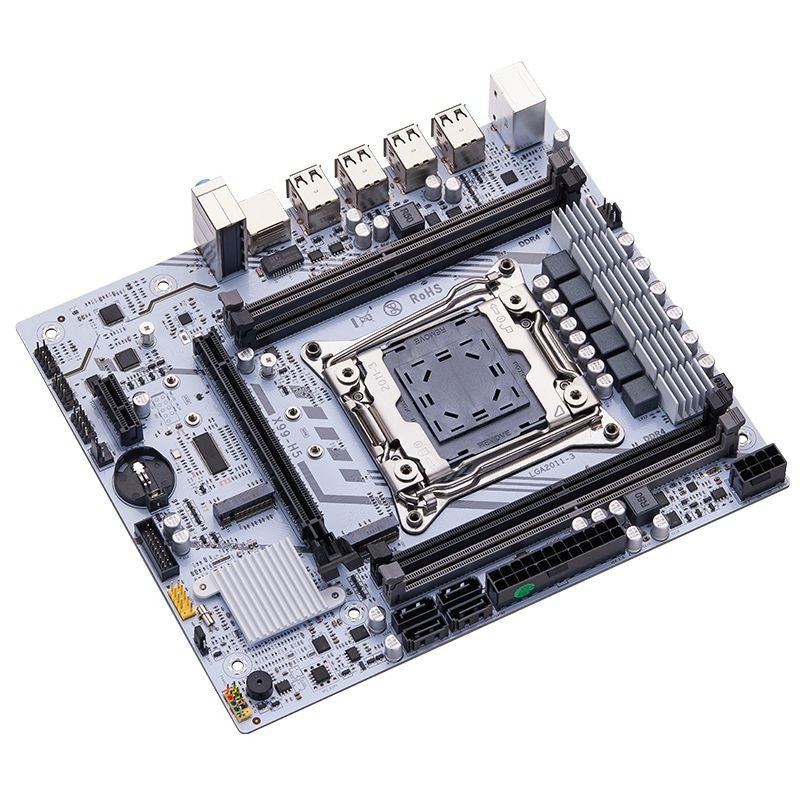 QIYIDA X99 Motherboard Set Kit With LGA2011-3 Xeon E5 2630 V4 CPU DDR4 16GB REG ECC memory PCI 16x NVME M.2 SATA x99 H5