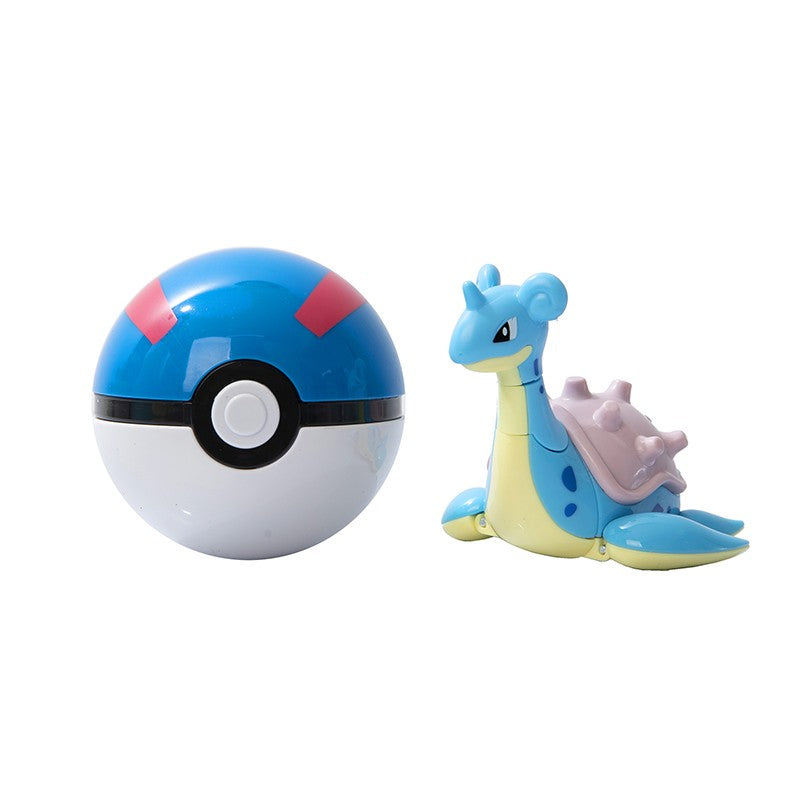 Sobre Pokémon Anime Figura Charizard Pikachu Gyarados Pocket Monster Figura Pokebola Brinquedo de Ação de Deformação Modelo Presente Infantil