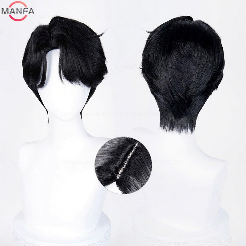 Current fashion trend music singer team role-playing wig Heat Resistant Synthetic Hair Anime Wigs +Wig Cap