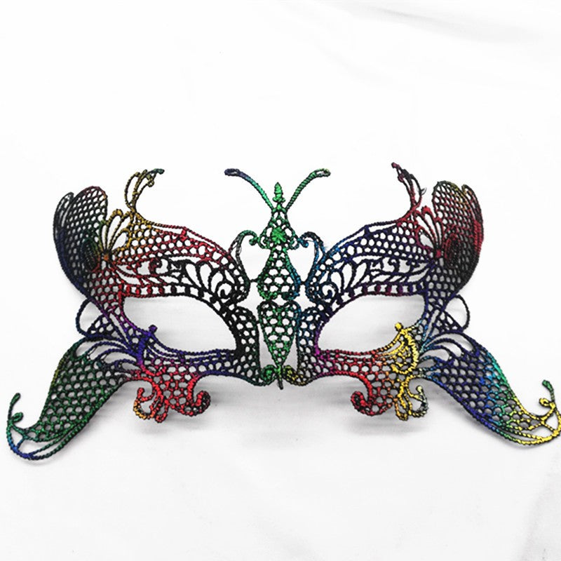 Women Sexy Hollow Lace Masquerade Gold Black Face Mask Princess Party Cosplay Prom Props Costume Nightclub Queen Eye Mask Exotic