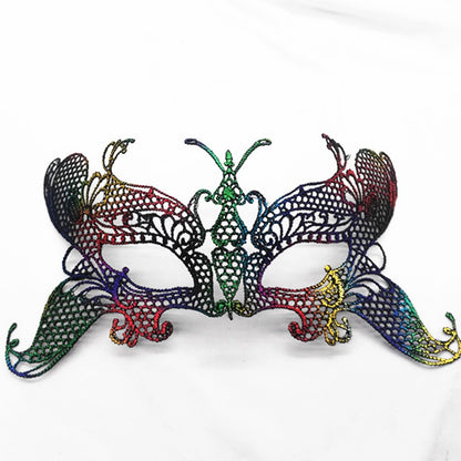 Women Sexy Hollow Lace Masquerade Gold Black Face Mask Princess Party Cosplay Prom Props Costume Nightclub Queen Eye Mask Exotic