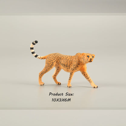 Brinquedos de Figuras de Animais Selvagens Leão Tigre Leopardo Pantera Guepardo Brinquedos de Plástico Animais da Selva Bonecos de Ação Presentes para Crianças