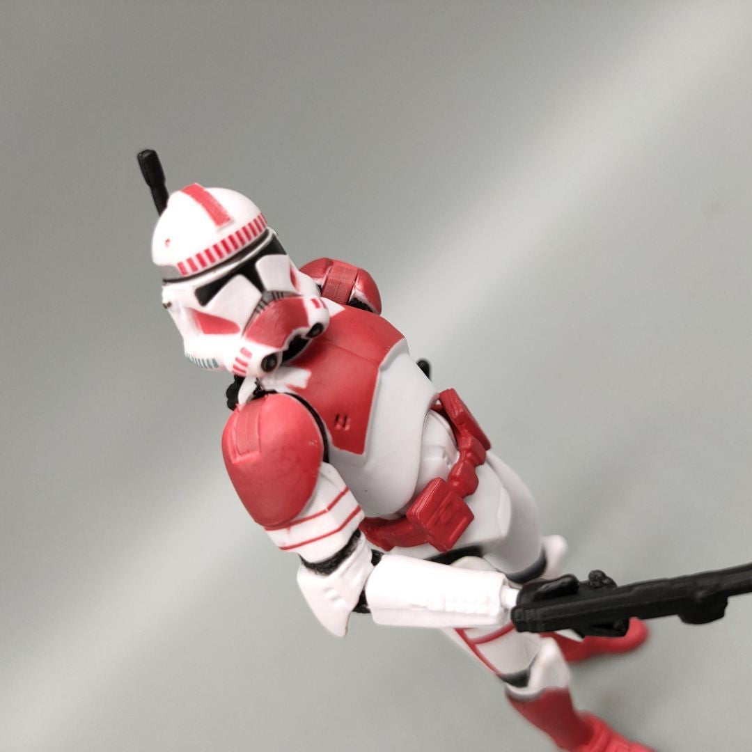 Star Wars Legacy Collection Shocker Trooper Red White Clone Trooper 3.75" Loose Action Figure