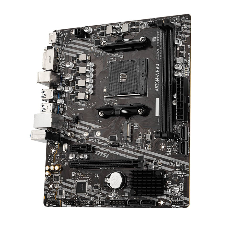 MSI AMD A520M-A PRO Motherboard Support Ryzen CPU R3 R5 R7 5000 & 3000 Series Mainboard AM4 M.2 NVME Dual Channel DDR4 Full New