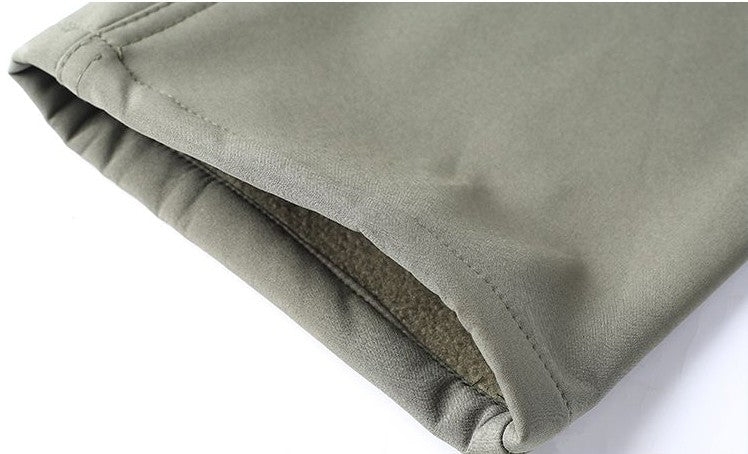 Men's Winter Military Fleece Tactical Sharkskin Cargo Pants Camping Hiking Climbing Trekking Waterproof Outdoor Trousers 5XL