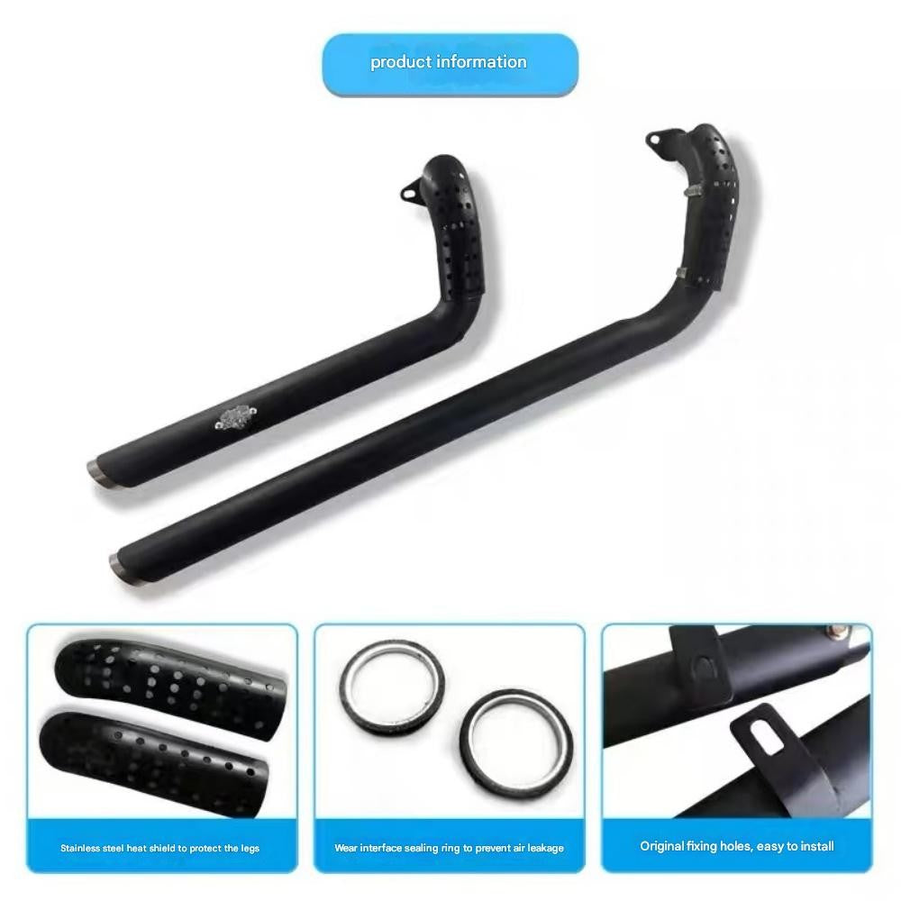 For QJMOTOR SRV300S, the accessory for modifying the double-trumpet sound of the exhaust pipe is VH.
