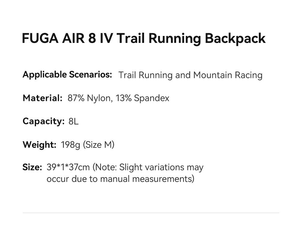 KAILAS FUGA AIR 8L Unisex Travel Marathon Trail Running Hiking Cycling Backpacks  with Dual Soft Water Bottles KA2554005