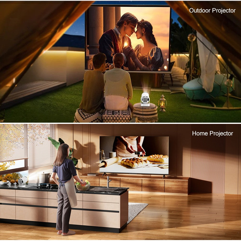 Salange HY300 Ultra Projector Update HY300 4K Android11 Wifi6 Allwinner H713 BT5.4 1080P 1280*720P Home Theater Outdoor Portable