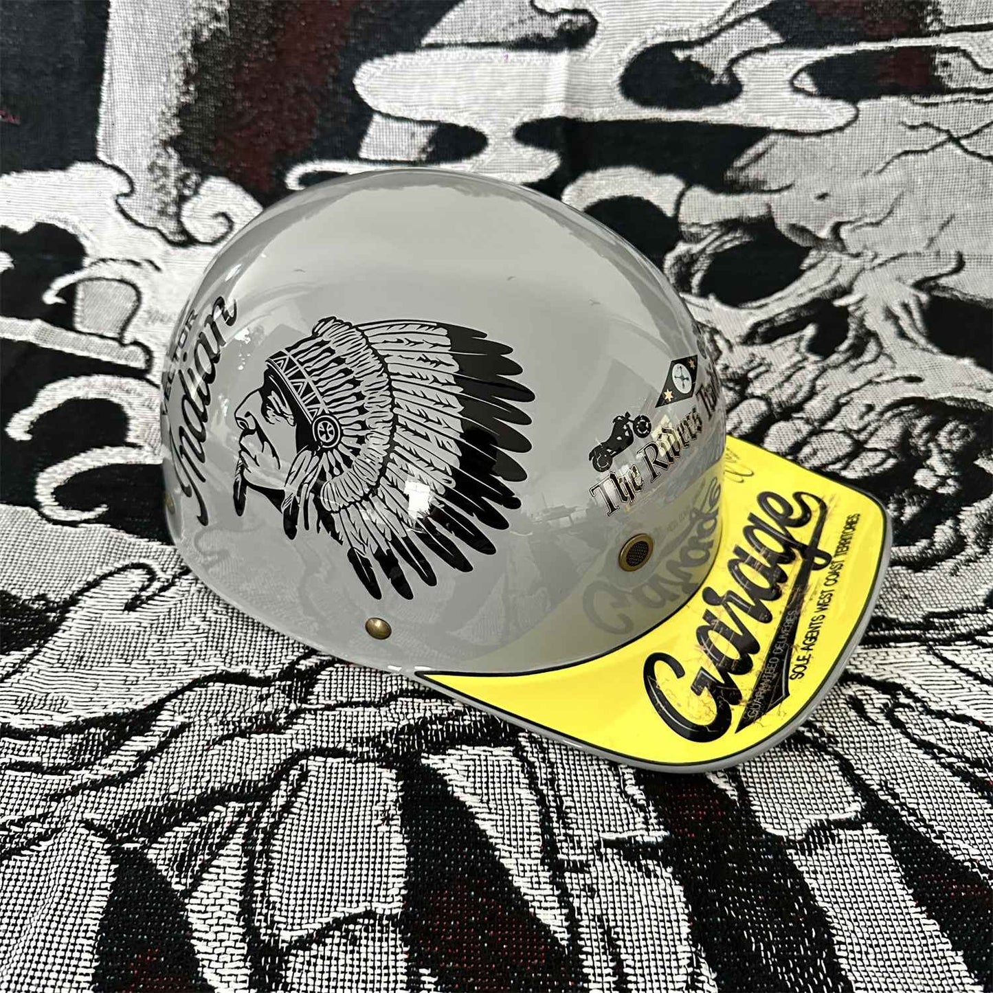 Capacete de beisebol Moto Retro Capacete de motocicleta Capacete de scooter Masculino e feminino Capacete de meio capacete de moda ao ar livre