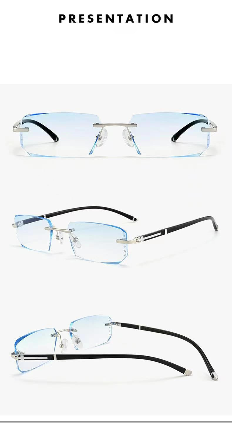 Finished Frameless Myopia Glasses For Men And Women With Ultra-light Edge Cutting Glasses Frame Myopia Glasses XTP191