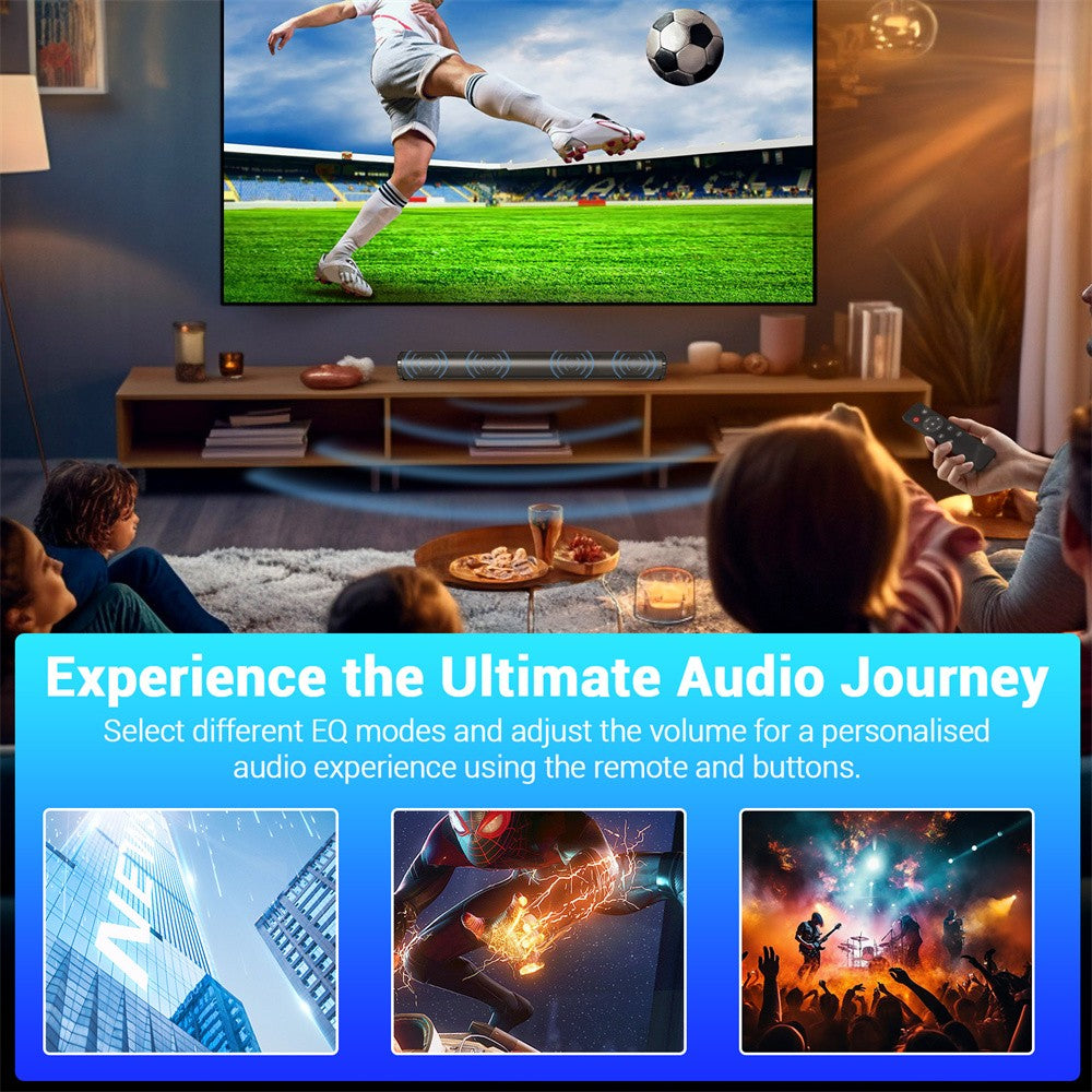 Soundbar Sistema de Som para TV Alto-Falante Bluetooth Subwoofer Sem Fio Graves Home Theater Recarregável Alto-falante Portátil