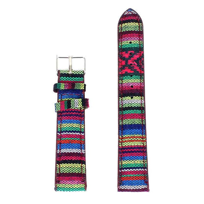 Running Horse Print Animal Unicorn Horses Fashion Men Women Stripes Denim Cloth Canvas Band Sport Quartz Watch