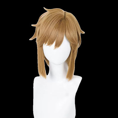 Peruca de Cosplay Link de Alta Qualidade Peruca Loiro Marrom Cosplay Anime Perucas Sintéticas Resistentes ao Calor Perucas de Halloween
