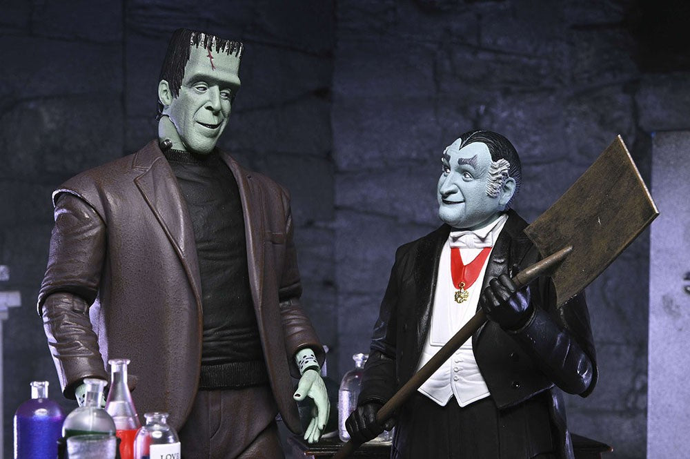 NECA 56090 56089 The Munsters TV Series Grandpa Munster Herman Munster Ultimate Action Figure