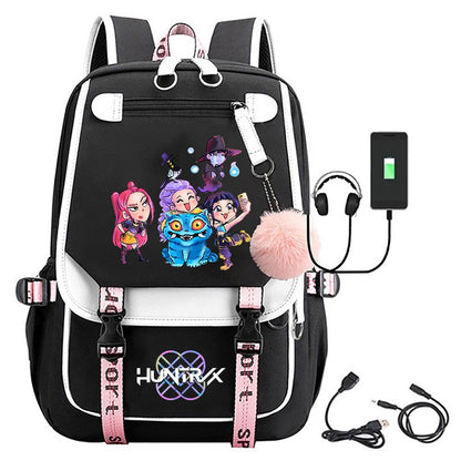 Mochila KPop Demon Hunters Mochila Demon Slayer Até 20L Durável Impermeável Mochila de Viagem Para Meninos Meninas Fãs Presente Periférico
