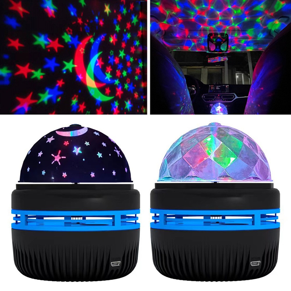 LED Starry Sky Lights Bedroom NightLights 5V USB Decoration Atmosphere Projector Lamp 360° Rotating For Weddings Christmas