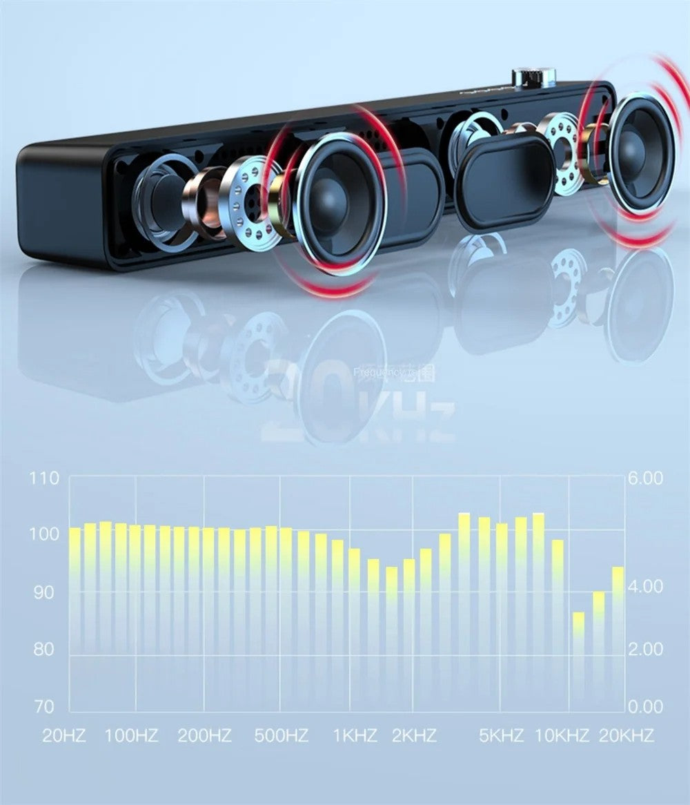 Original  Bluetooth Subwoofer Soundbar TV Audio Echo Wall Computer Speaker Home Theater Music Wireless Blueooth Speaker Gift
