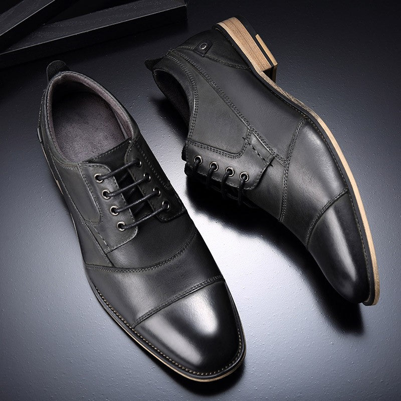 2022 Spring New Men's Business Dress Shoes Genuine Leather England Fashion Casual Oxfords Shoes Classic Three Colors Size 7.5-13