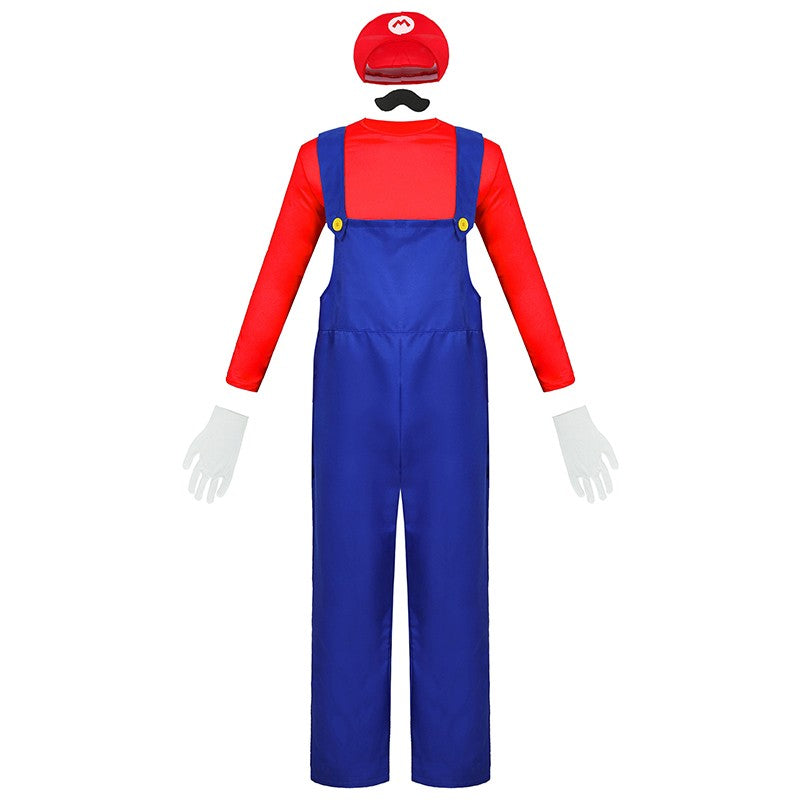 Halloween Carnival adult Men Funy Super game Cosplay Costume Luigi Bros Plumber Christmas Fancy Dress
