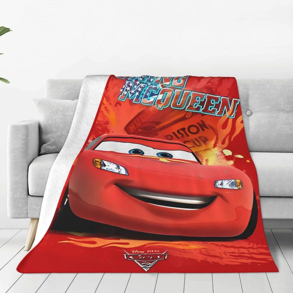 Cobertor Carros Relâmpago McQueen "A Vida É Uma Estrada" Cobertor Aveludado Respirável Super Quente para Cama Sofá Manta Fina de Pelúcia