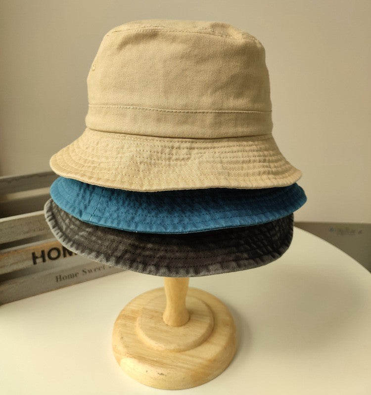 Korean Big Head Washed Denim Bucket Hats Men Cotton Sun Hat Plus Size 64cm Oversize Bob Panama Unisex Big Size Fisherman Cap