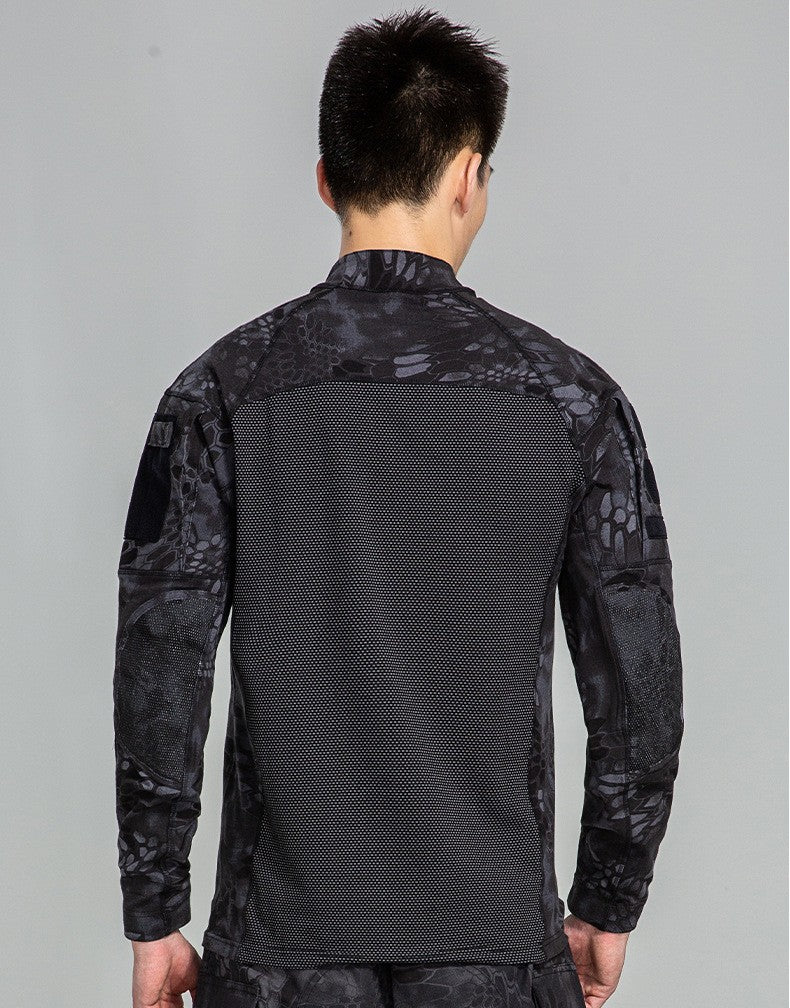 Men Outdoor New Tactical Camo Frog Shirts Wear Resistant Scratchproof Breathable T-shirt Climbing Combat Hunting Men Shirt