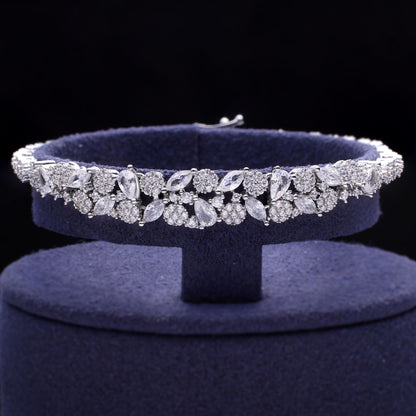 Conjunto de Joias 4 Peças Zircônia Cúbica para Festa de Casamento Feminino, Acessórios de Casamento Dubai, Arábia Saudita - Venda Quente 2023