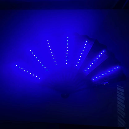 Glow Folding Led Fan Dancing Light Fan Night Show Halloween Christmas Rave Festival Accessories Glow in The Dark Party Supplies