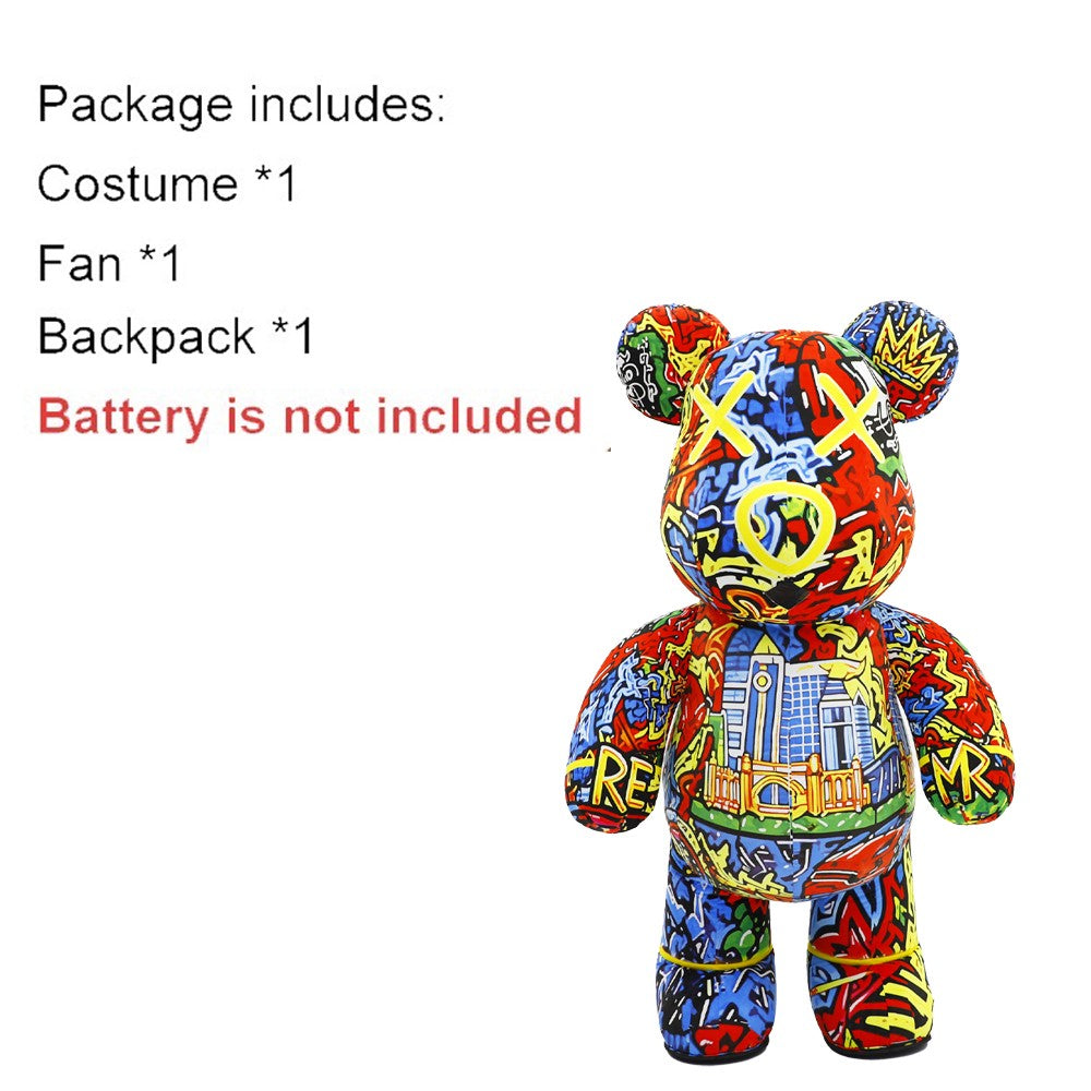 SAYGO New Camo Violent Bear Rabbit Inflatable Costume Mascot Parade Adult Cosplay Halloween Birthday Party Event Plush Set