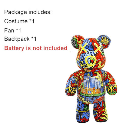 SAYGO New Camo Violent Bear Rabbit Inflatable Costume Mascot Parade Adult Cosplay Halloween Birthday Party Event Plush Set