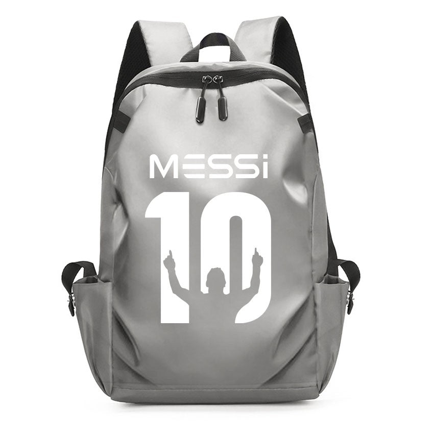 Mochila Escolar MESSI de Futebol para Meninos e Meninas, Mochila Unissex para Estudantes Universitários, Mochila para Notebook Feminina Masculina, Mochila para Adolescentes com Porta USB