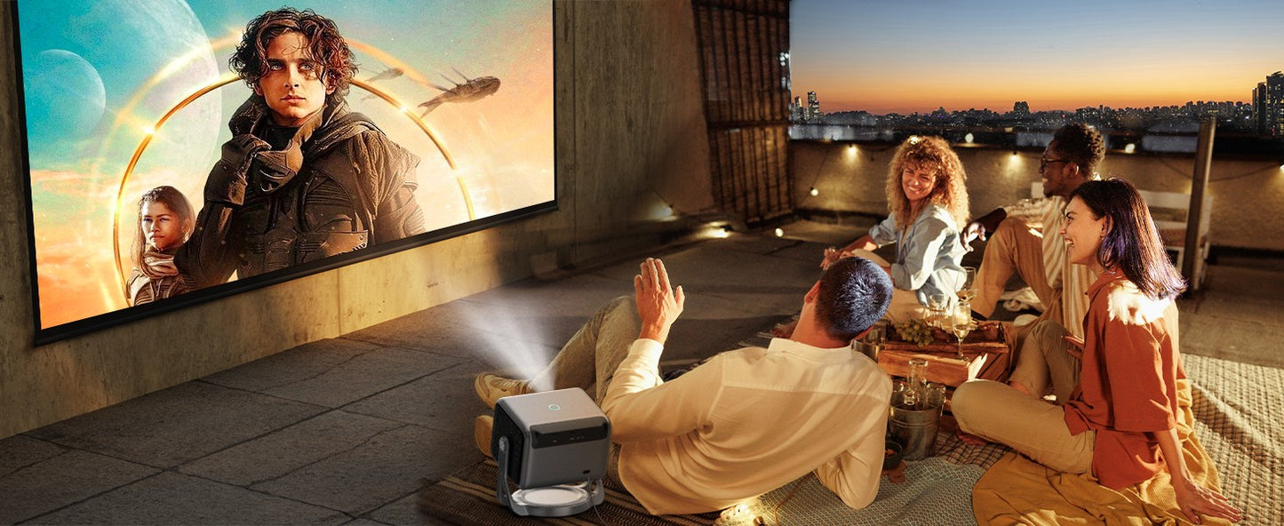 ULTIMEA 1080P Full HD Projector 4k Portable with 90° Gimbal Smart Android 11.0 5G WiFi Bluetooth Home Theater Projectors