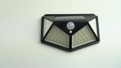 100LED Solar Flood Lights 3 Modes Outdoor Solar Motion Security Solar Light Waterproof for Garden Patio Garage Wall Light