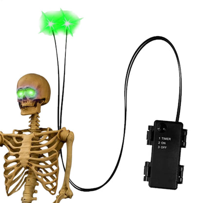 Glowing LED Eyes for Halloween Decors - Auto Timer Light Up Props for Skulls, Pumpkins, Tombstones Indoor Outdoor Spooky Decor