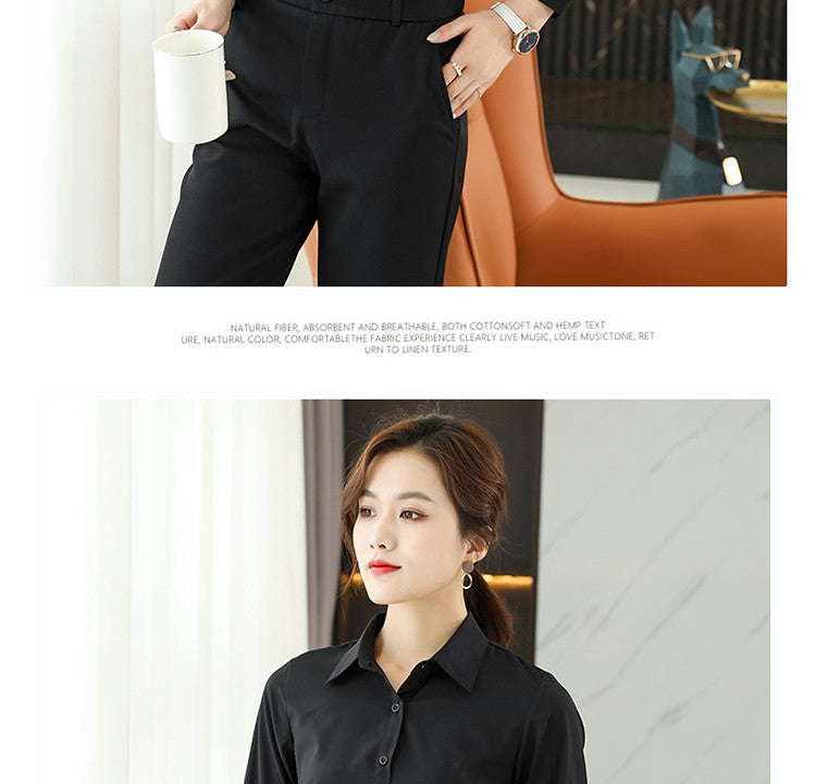 Formal Dress Women Shirt Long Sleeve Blouse New Black Shirt Women Tops 2024 Fashion Women Clothing Basic White Shirts OL Blouses