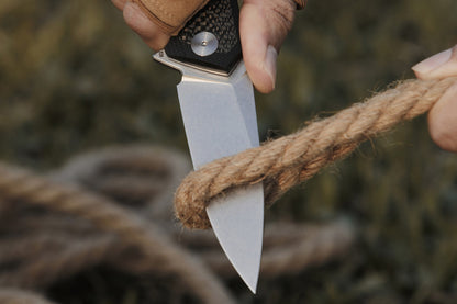 Petrified Fish PF838 Folding Knife Jackknife D2 Steel Outdoor Camping Hunting Hiking EDC Tool Ball Bearing G10 Handle Knives